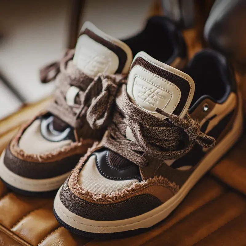 Men's Chic Patchwork Leather Breathable Casual Court Sneakers