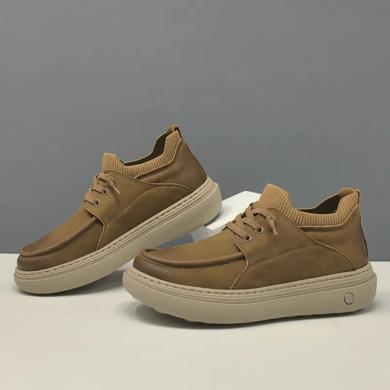 Men's Minimalism Plain Leather Slip-on Casual Shoes