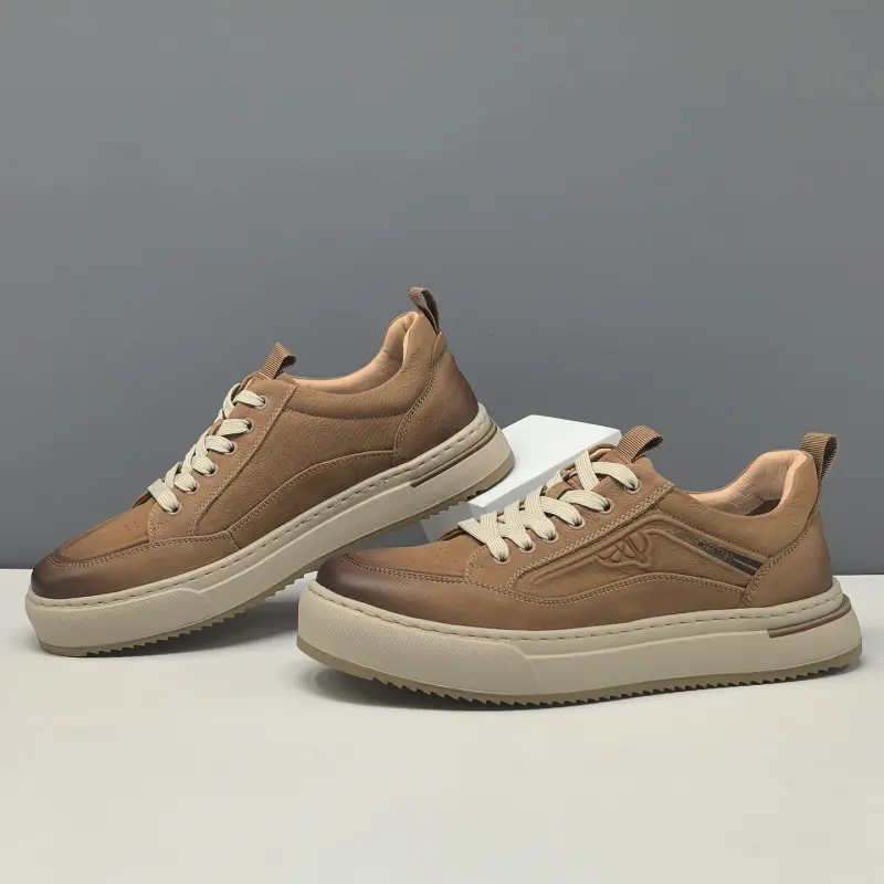 Men's Minimalist Breathable Leather Flat Casual Shoes