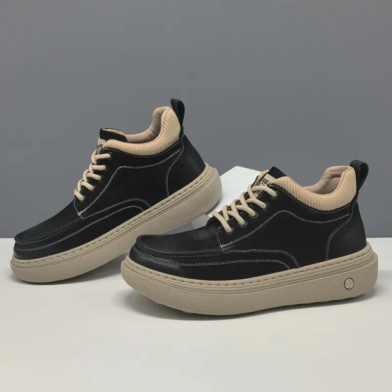 Men's Minimalist High Top Leather Casual Shoes