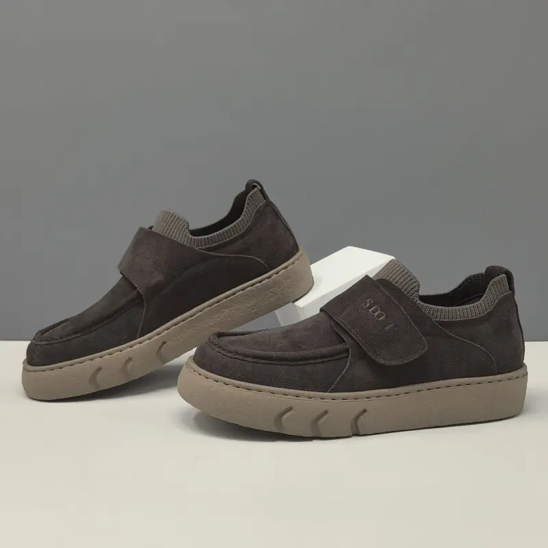 Men's Minimalist Suede Velcro Tape Casual Shoes