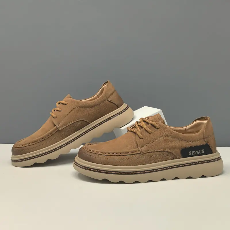 Men's Vintage Plain Leather Breathable Casual Shoes