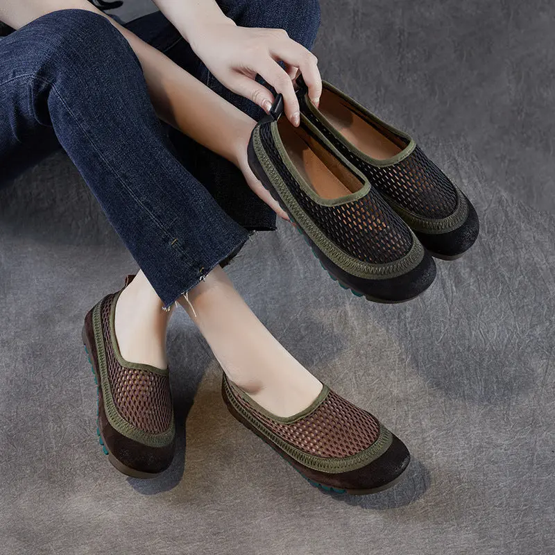 Women Minimalism Hollow Mesh Soft Casual Flats