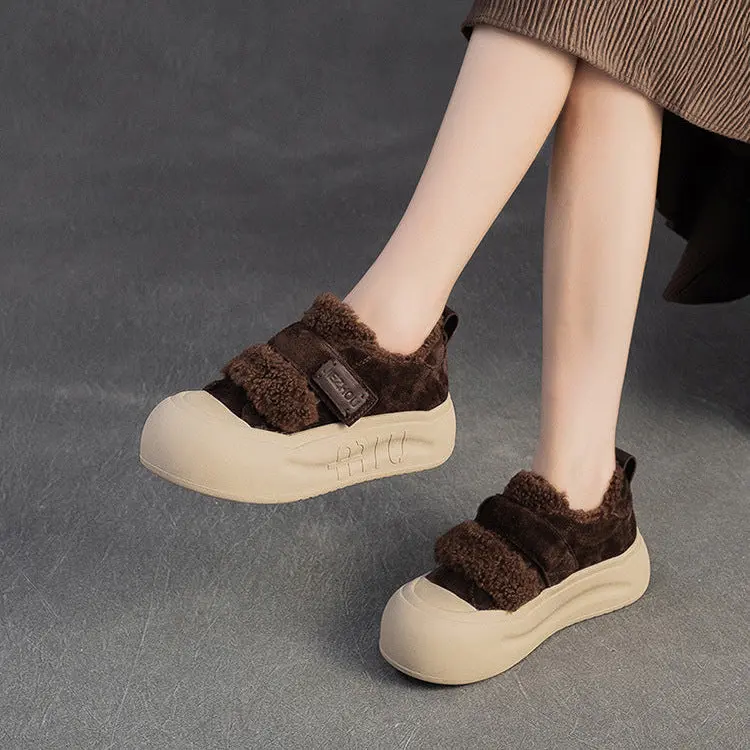 Women's Minimalist Winter Furred Thick Soled Casual Shoes