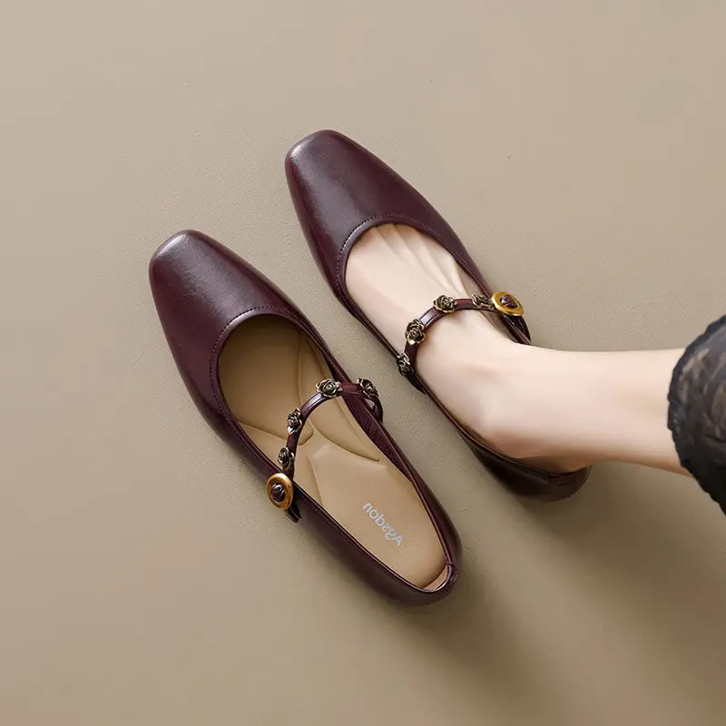 Women's Plain Elegant Casual Mary Jane Flats