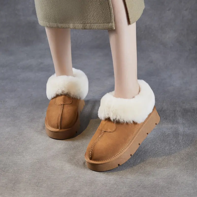 Women's Retro Winter Furred Slip-on Casual Shoes