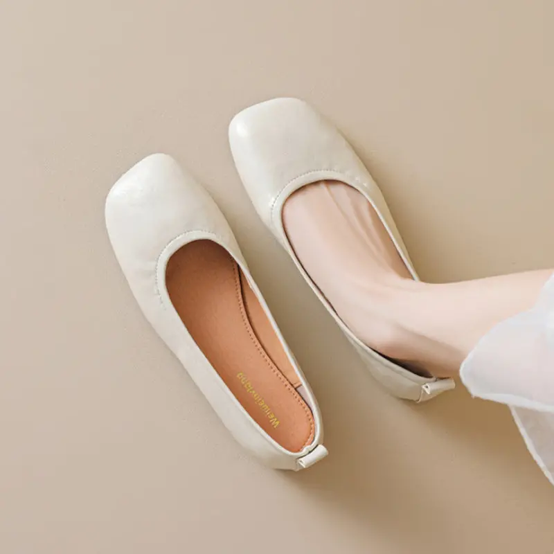 Women's Square Toe Slip-On Casual Soft Flats